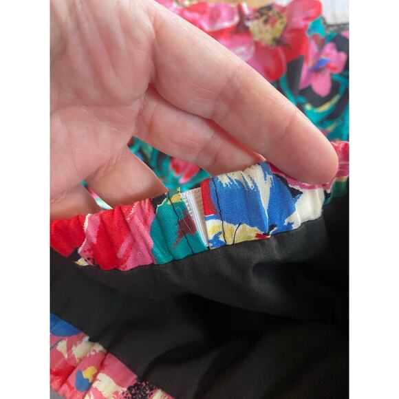 Vintage Carefree Fashions floral print swing skirt line dancing full crinoline * - Picture 8 of 8